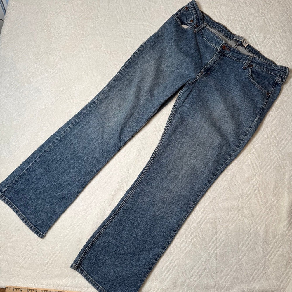 Western Low Rise Signature Levi Strauss Jeans Womens 18 M Bootcut Stretch Denim